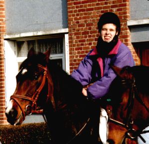 Rasta et moi apr�s une ballade, devant chez mes parents